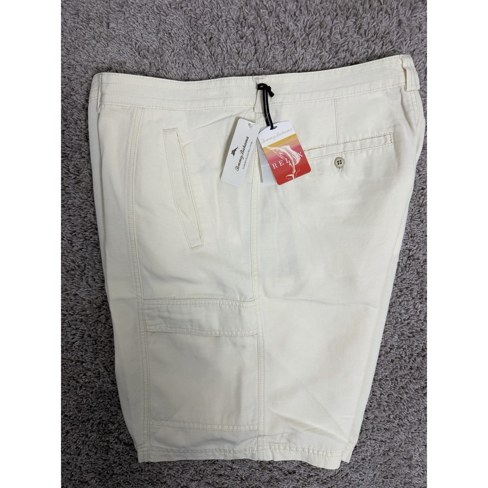 Men's Tommy Bahama Relax Cargo Shorts Key Grip Beige Size 40 NWT